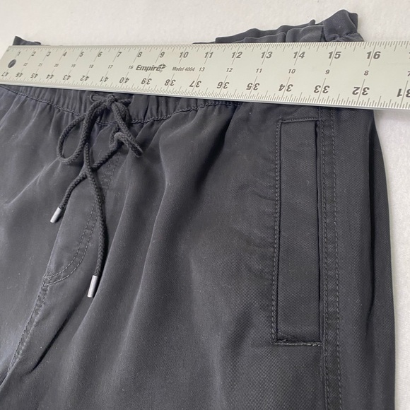 NWT Loft Black Cropped Wide Leg Lightweight Pull On  Pants Size M #1519 - Picture 11 of 13